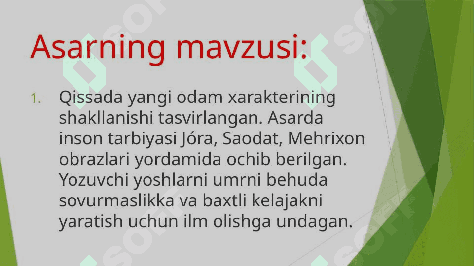 G‘afur G‘ulomning ,,Yodgor”qissasi 4