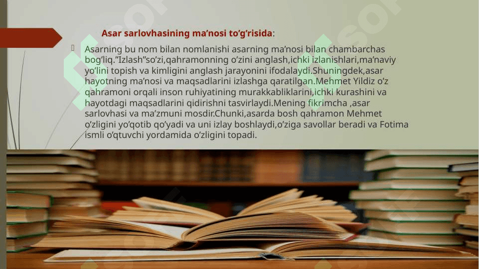 Mehmet   Yildiz Izlash asati taxlili 5