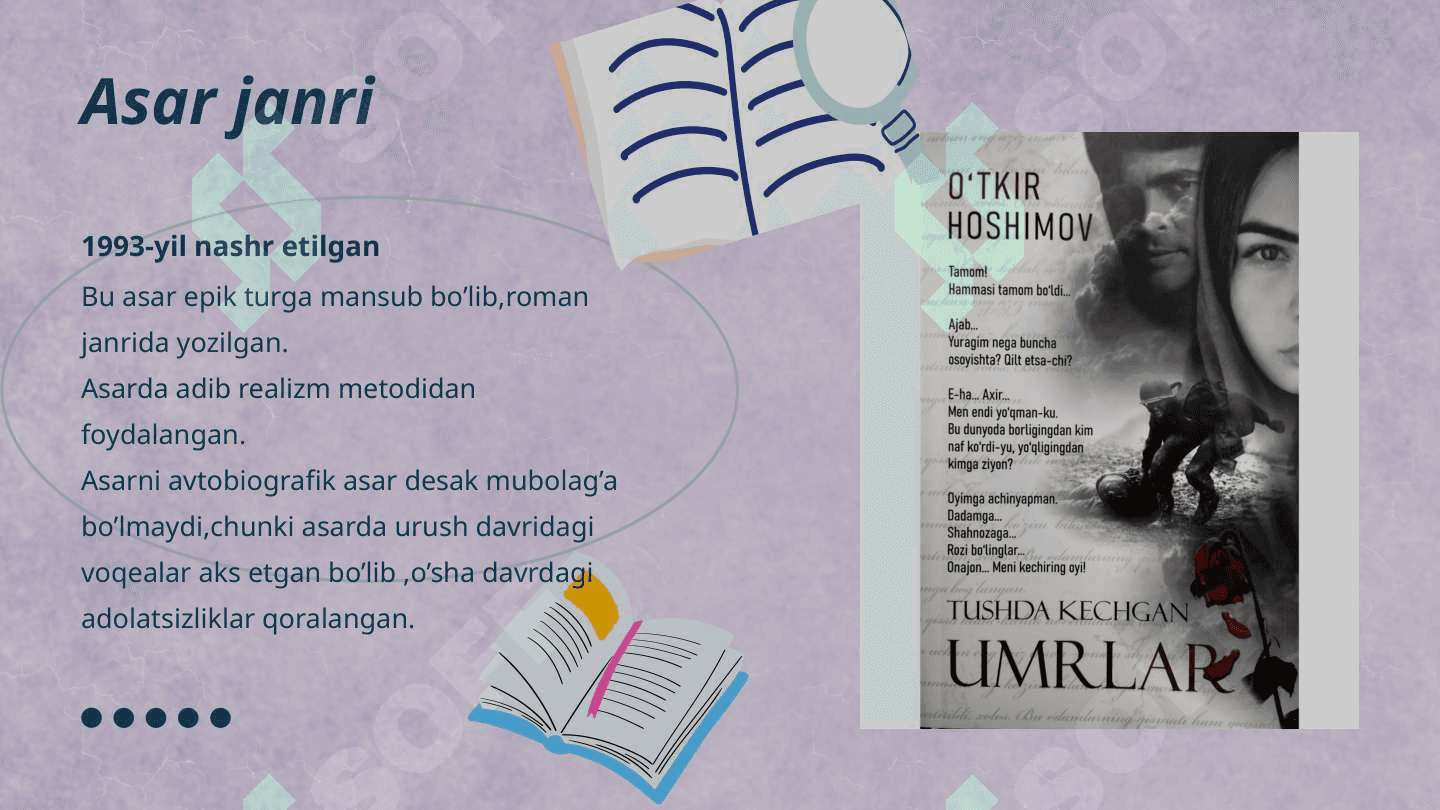 Tushda kechgan umrlar asar tahliliii 3