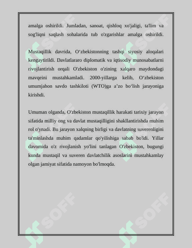 OʻZBEKISTONDA MUSTAQILLIK GʻOYALARIING TARIXIY ASOSLARI 8
