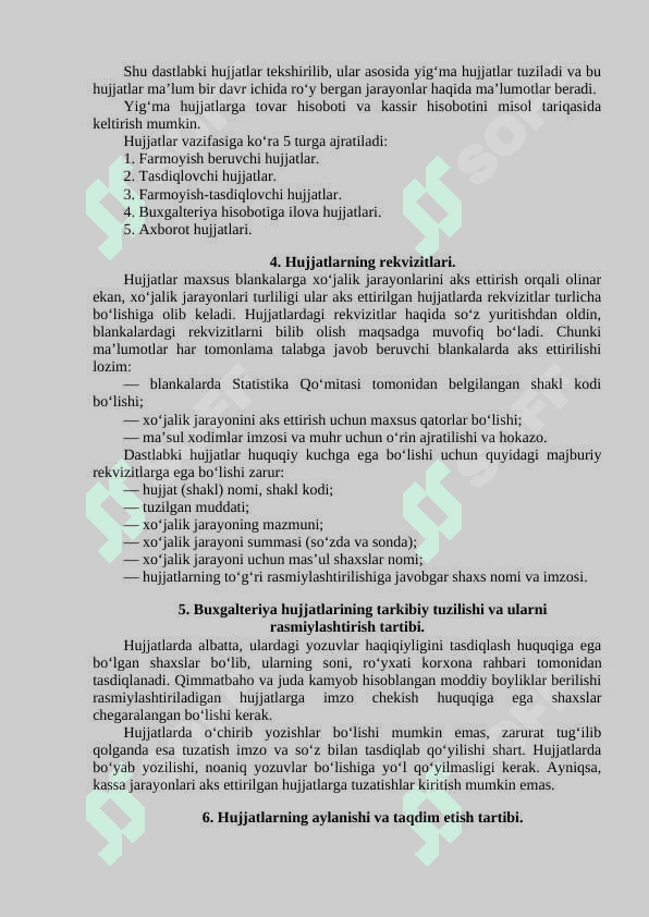 Hujjatlashtirish va inventarizatsiya 2