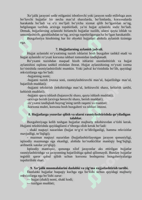 Hujjatlashtirish va inventarizatsiya 3