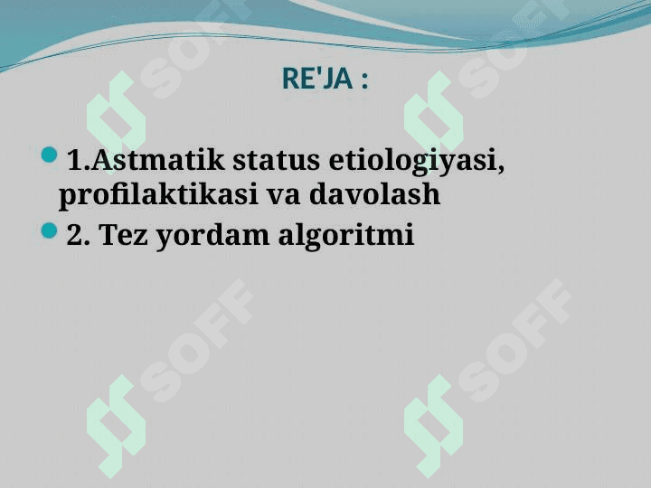 ASTMATIK STATUS.  TEZ YORDAM ALGORITMI 2