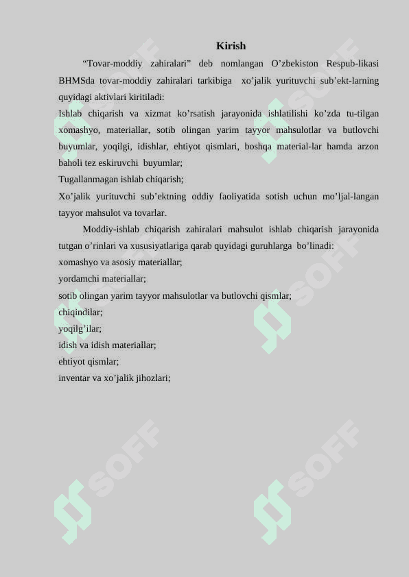 TOVAR-MODDIY ZAXIRALAR TUSHUNCHASI VA HISOBGA OLISH VAZIFALARI 3