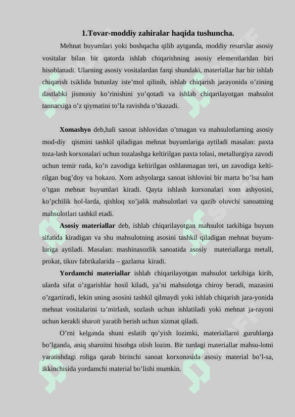 TOVAR-MODDIY ZAXIRALAR TUSHUNCHASI VA HISOBGA OLISH VAZIFALARI 4