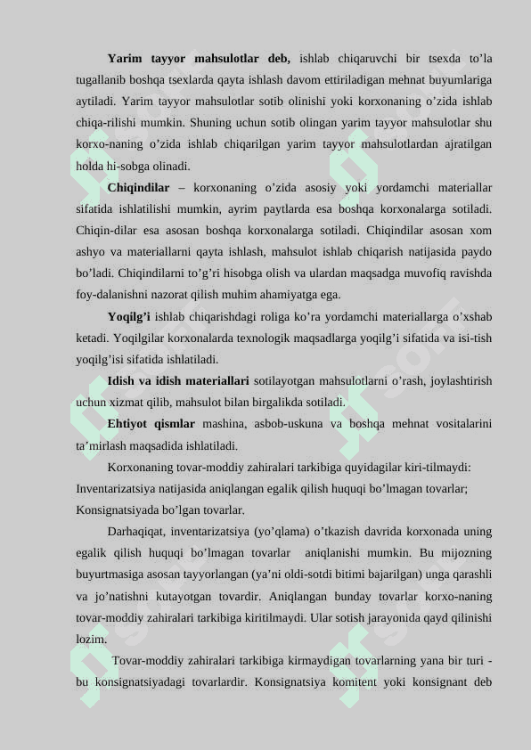 TOVAR-MODDIY ZAXIRALAR TUSHUNCHASI VA HISOBGA OLISH VAZIFALARI 5