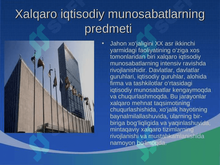 Xalqaro iqtisodiy aloqalar va integratsiya 3