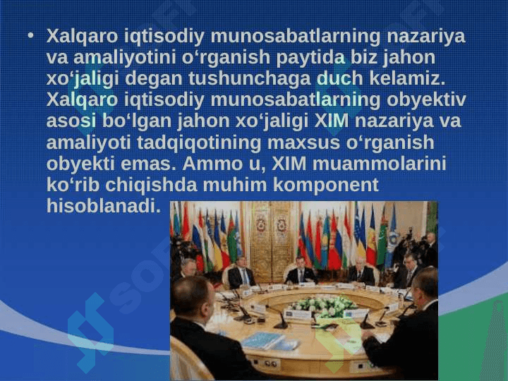 Xalqaro iqtisodiy aloqalar va integratsiya 7