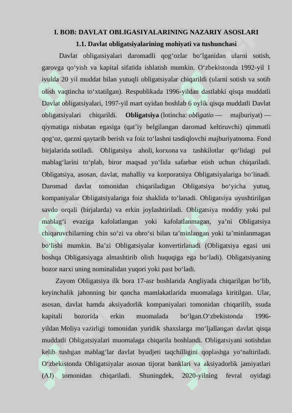 DAVLAT OBLIGASIYALARI 3