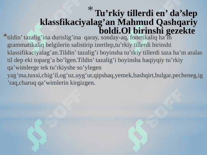 Turkiy  tillerdin  klassifikatiyasi 2