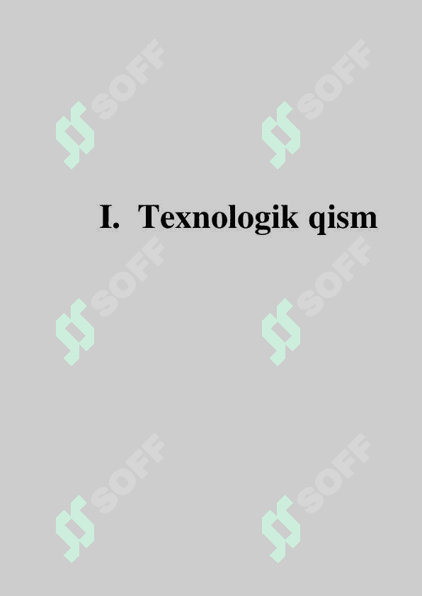 Yo’l ajratuvchi temir beton to’siqlar ishlab chiqarish korxonasini loyixalash 6