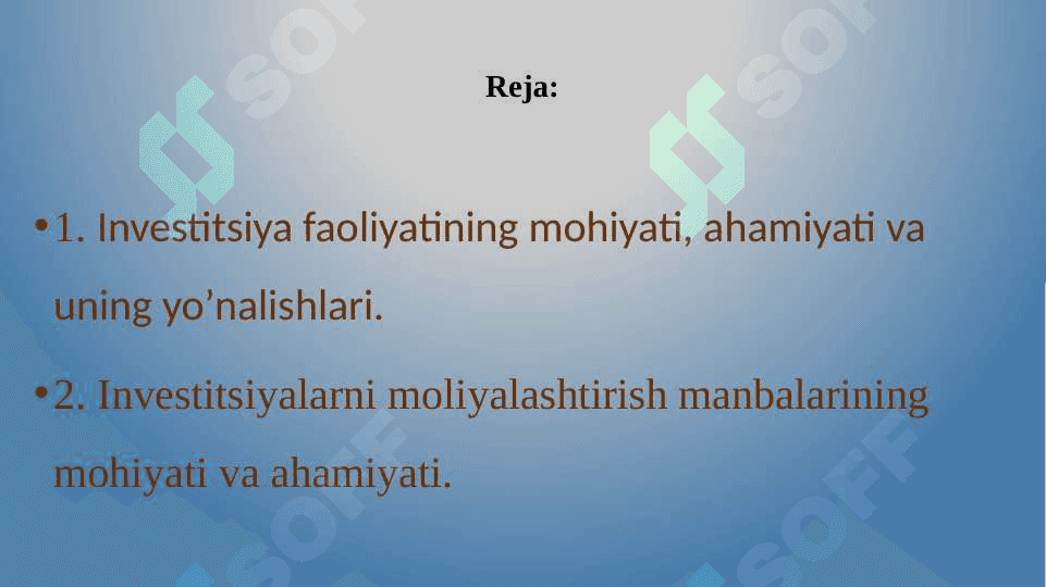 Biznesda investitsion baholashning amaliy jihatlari 2