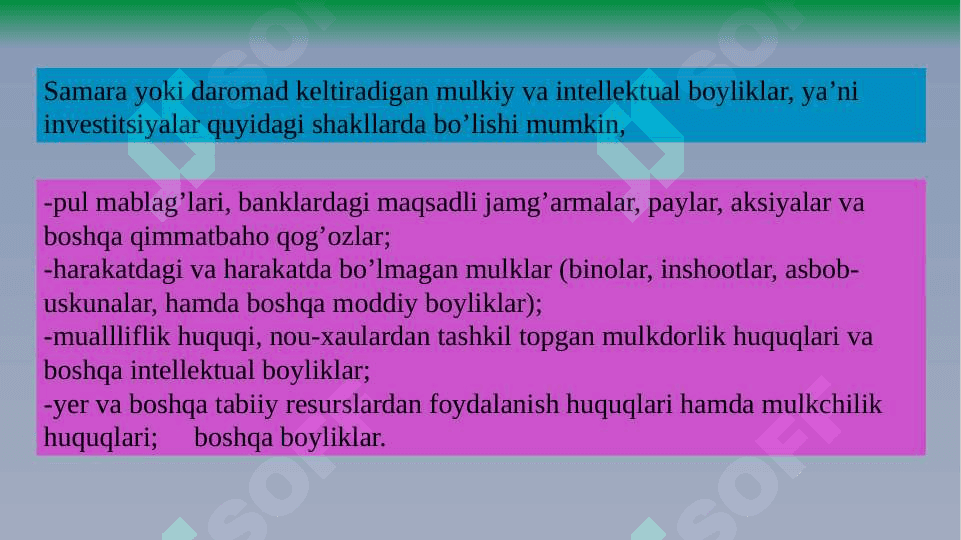 Biznesda investitsion baholashning amaliy jihatlari 3