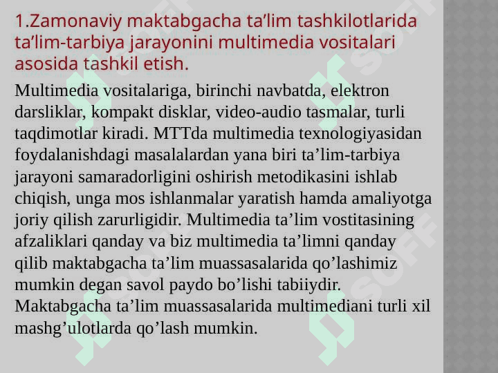 Maktabgacha ta’lim tashkilotlarida multimedialardan foydalanish 2