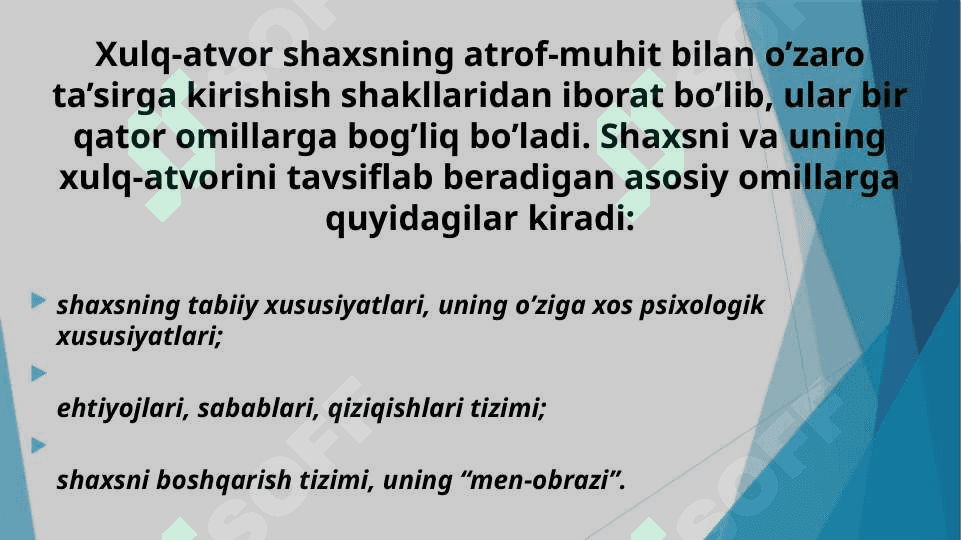 Shaxs xulq-atvorining psixologik xususiyatlari 2
