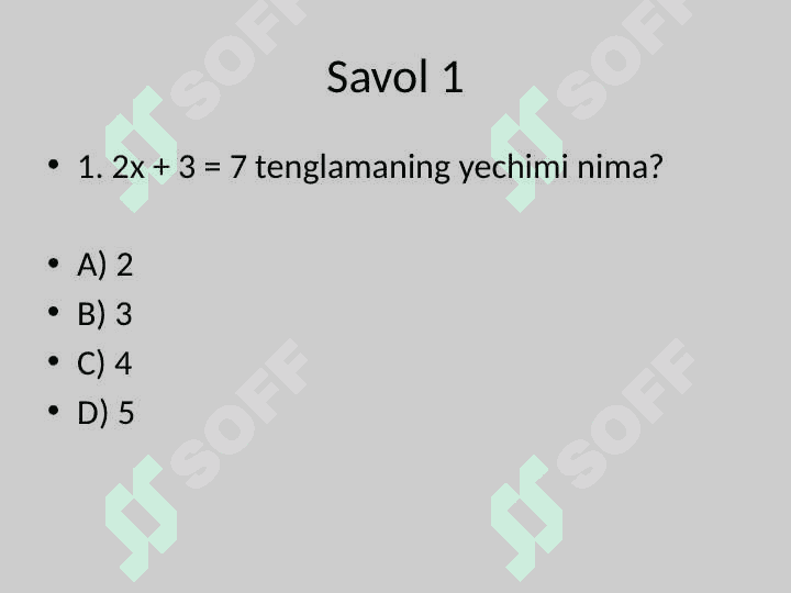matematika milliy sertifikat test 3