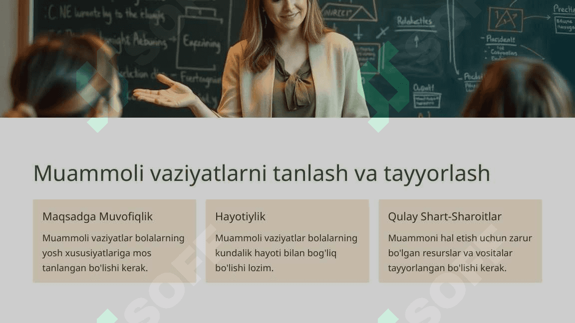 Maktabgacha ta'limda muammoli ta'limni tashkil etish bosqichlari 3