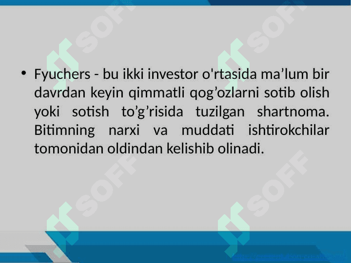 Investisiyalarni moliyalashtirishda moliyaviy vositalar 7