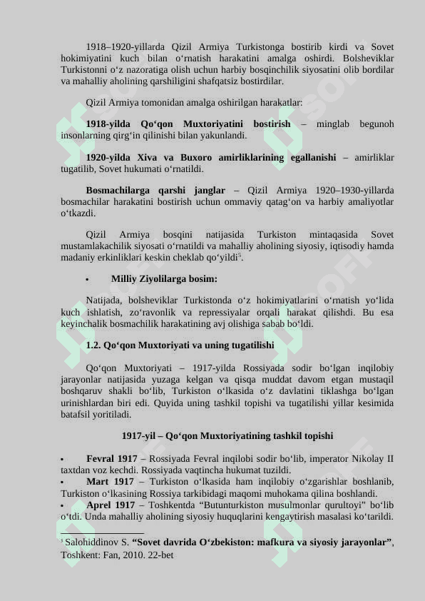 TURKISTONDA SOVETLAR ISTIBDODNING OʻRNATILISH 6