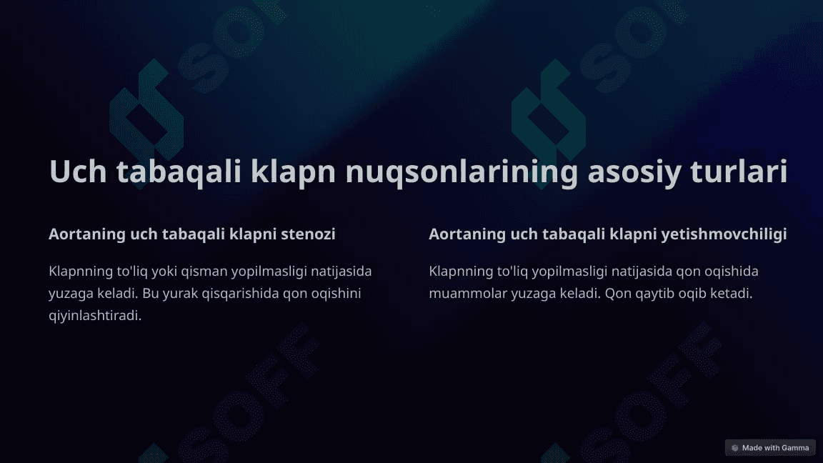 Uch tabaqali klapn nuqsonlari 2