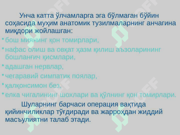 Bo‘yin soxasining kilinik anatomiyasi 2