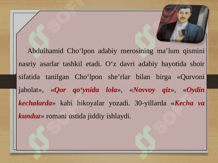 Abdulhamid Cho‘lpon «KECHA VA KUNDUZ» ROMANI VA MUTOALASI VA TAHLILI 2
