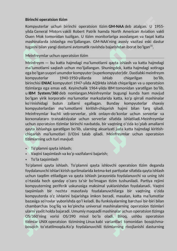 ZAMONAVIY OPERATSION TIZIMLAR TAXLILI 4