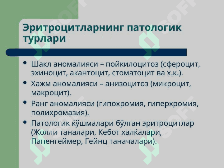 Камқонлик патофизиологияси 5