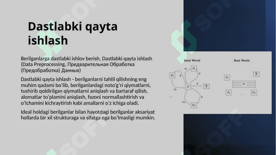 Berilganlarga dastlabki ishlov berish texnologiyalari 6