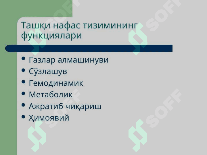 Ташқи нафас тизими патофизиологияси 2