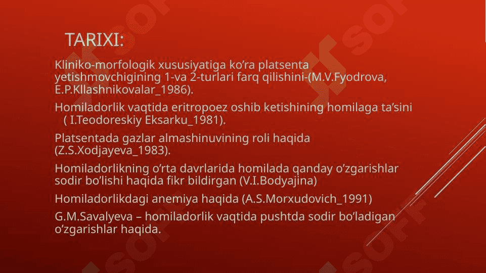 Homilada qon aylanishi. 2