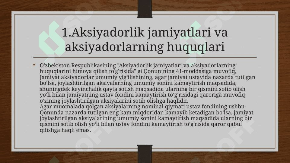 Aktsiyslarni sotib olish va sotish hisobI 4