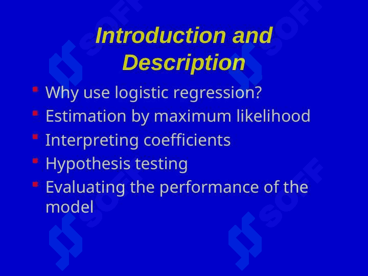 An Introduction to Logistic Regression 3