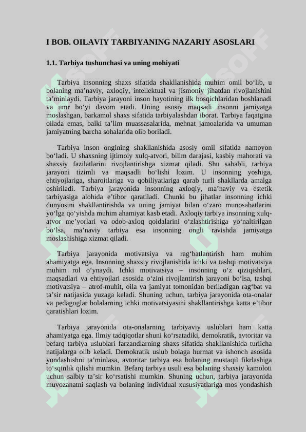 Tarbiyada oilaviy udumlar va an’analar  KURS ISHI 6