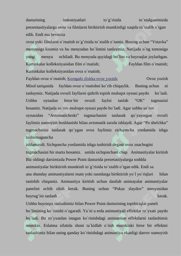 MS POWER POINTDA GIPERSSILKALAR YARATISH 2