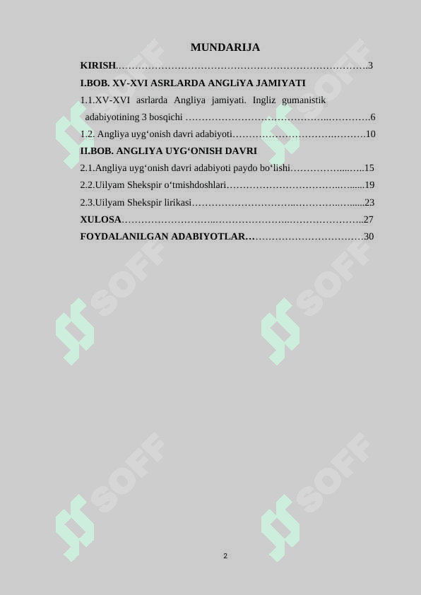 ANGLIYA UYGʻONISH DAVRI ADABIYOTI 2
