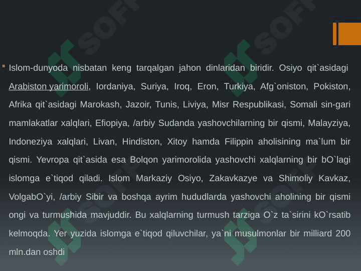 Islomning vujudga kelishi va tarqalishi 2
