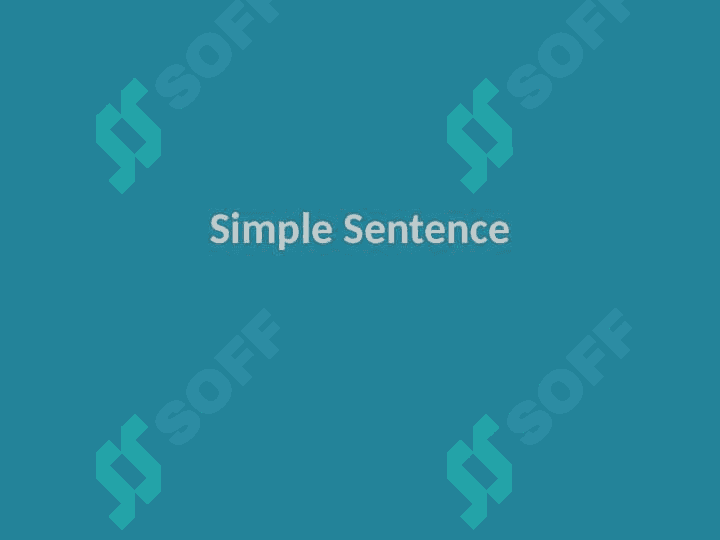 Types of sentence according to the structure 5