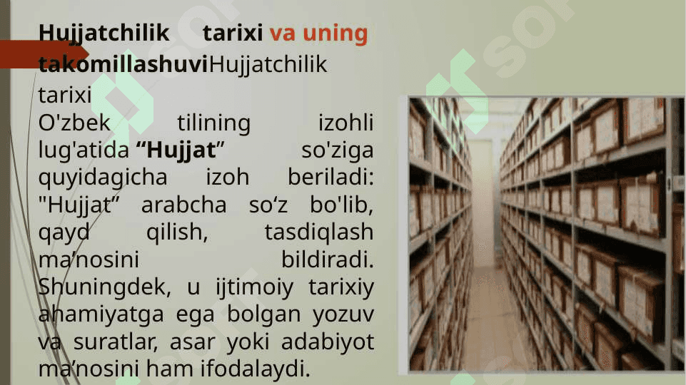 O’ZBEKISTON RESPUBLIKASIDA HUJJATCHILIKNI TAKOMILLASHUVI 2