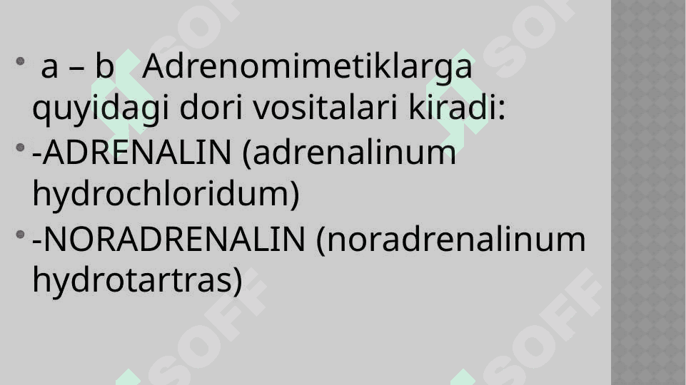 ADRENORETSEPTORLARNI QO’ZG’ATUVCHI VOSITALAR (ADRENOMIMETIKLAR). 7