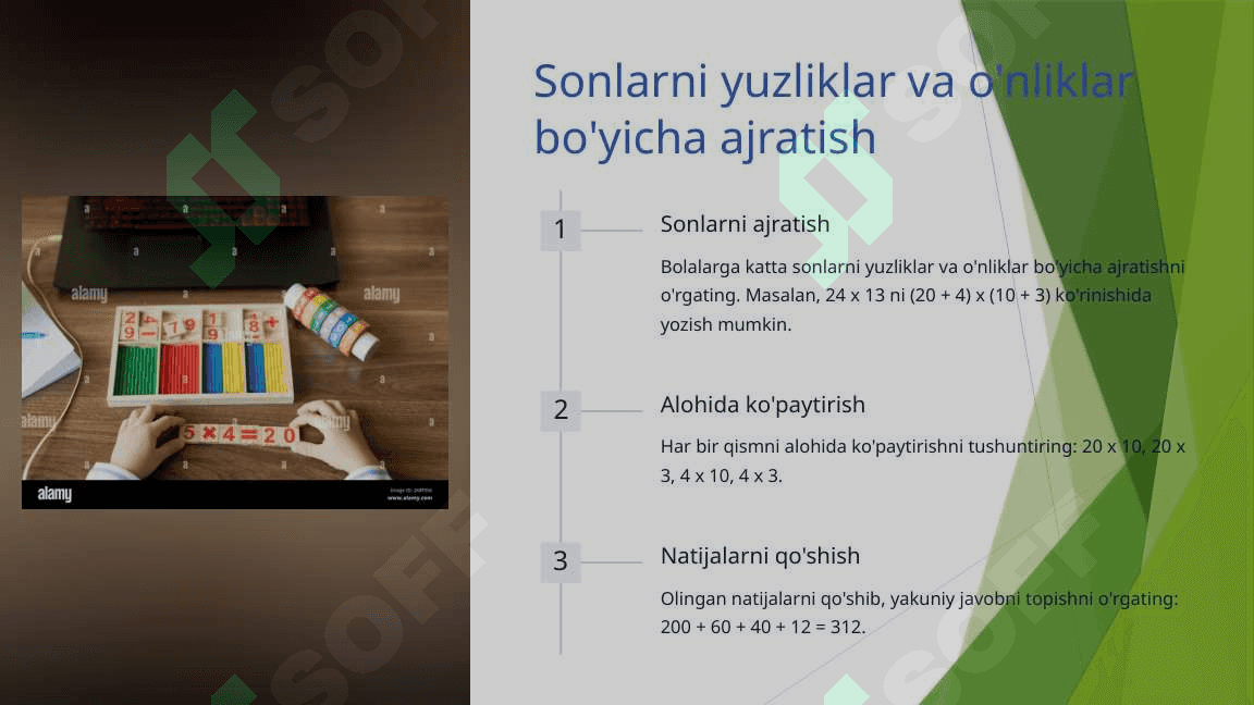 Ongda katta sonlarni koʻpaytirish texnikalari 2