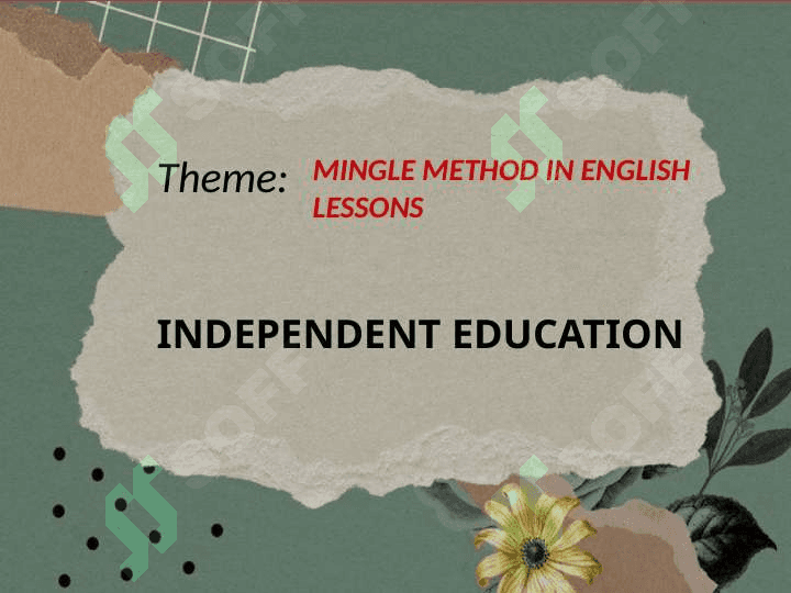 Mingle method in english lessons 2