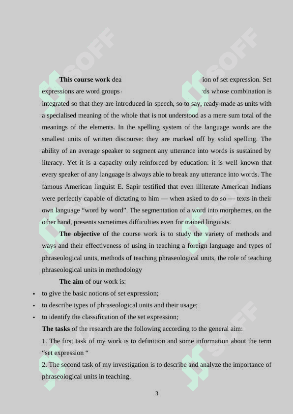 CRITERIA AND CLASSIFICATION OF SET EXPRESSION 3