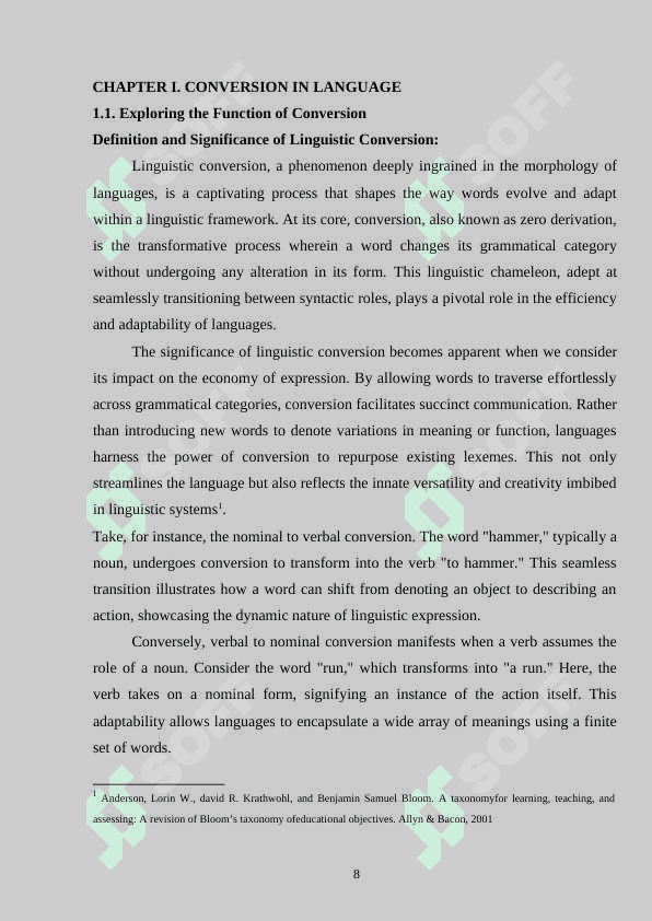 CONVERSION AND WORD COMPOSITION 8