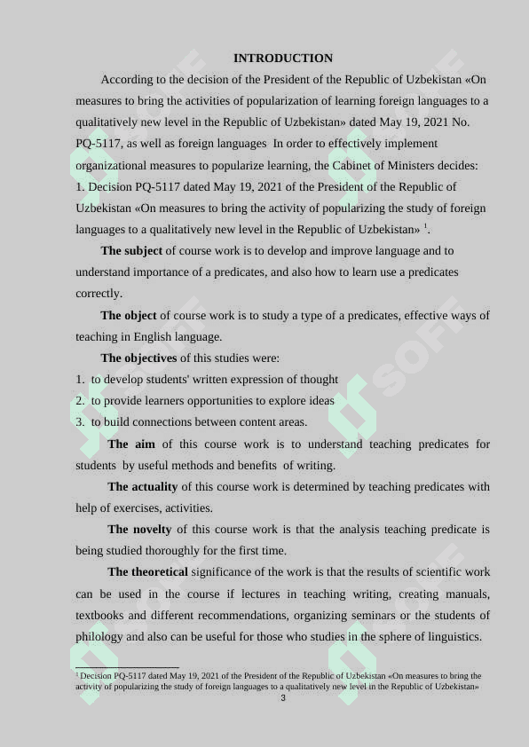 DEVELOPMENT AND FORMATION OF PREDICATES OF DIFFERENT TYPES IN ENGLISH 3