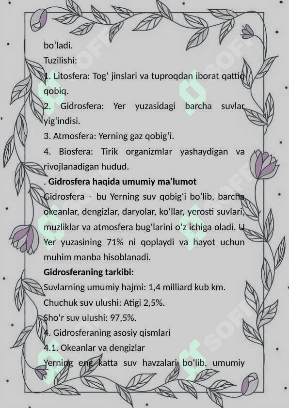 Yerning geografik qobig‘i va gidrosfera 3