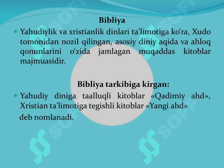 Xristianlik dini haqida 8