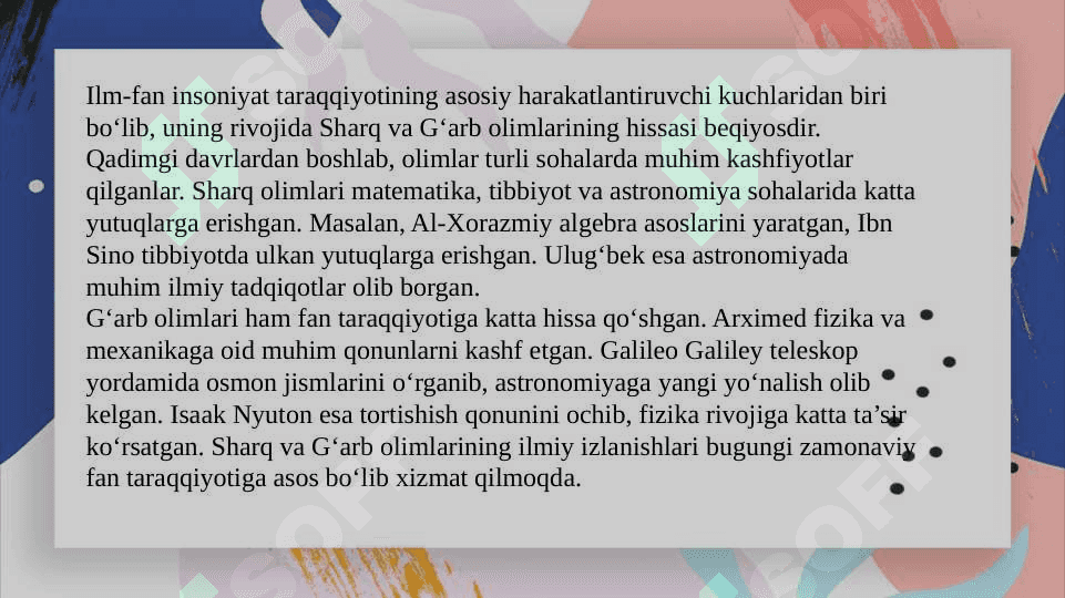 Sharq va g'arb olimlarining ilk ixtirolari 2