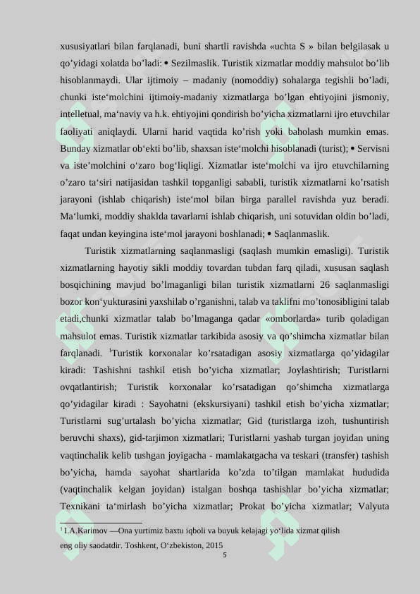 TURIZM SOHASIDA XIZMAT KO’RSATISH 5