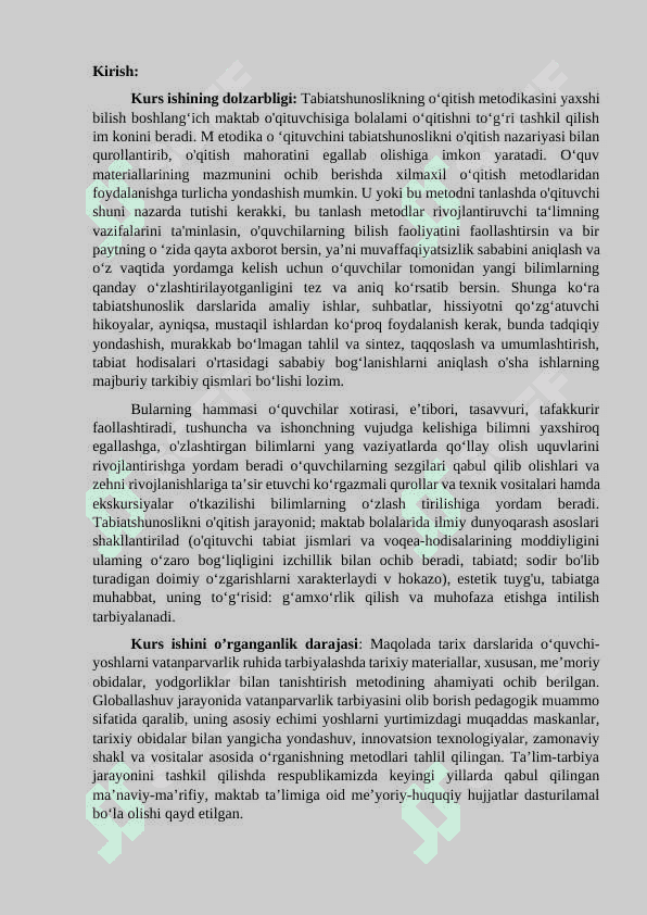 Tarix o’qitishda mahalliy materiallardan foydalanish 3
